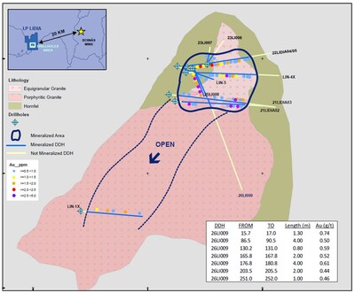 Figure 3. Geological surface map (Apparent width intercepts) (CNW Group/Orvana Minerals Corp.)