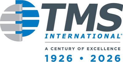 TMS International 100 year anniversary logo