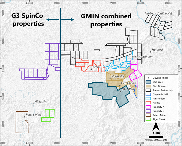 Location of the Acquired Properties and G3 SpinCo Properties