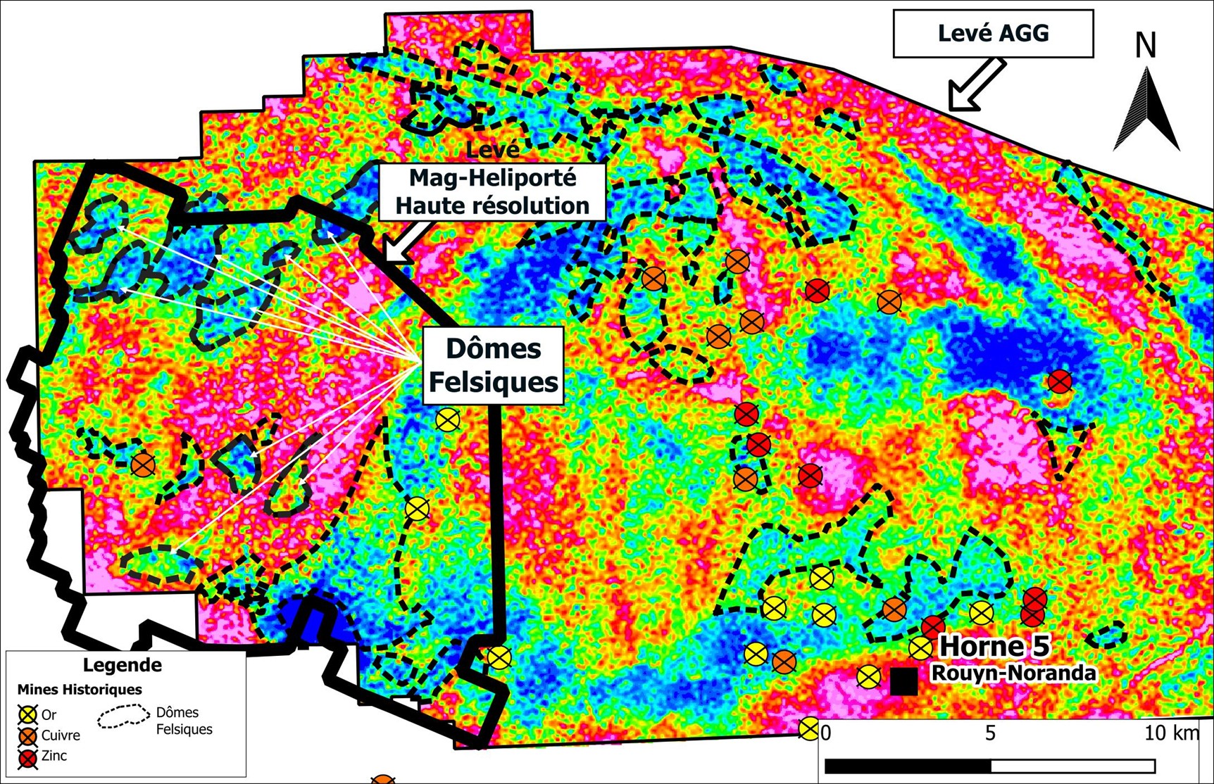 Airborne Gravity Gradiometry with interpretation of felsic domes