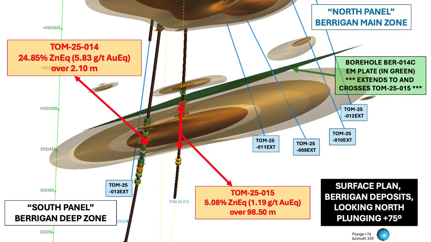TomaGold 1,500-metre Phase 2 drilling program aimed at testing the newly discovered Berrigan Deep Zone