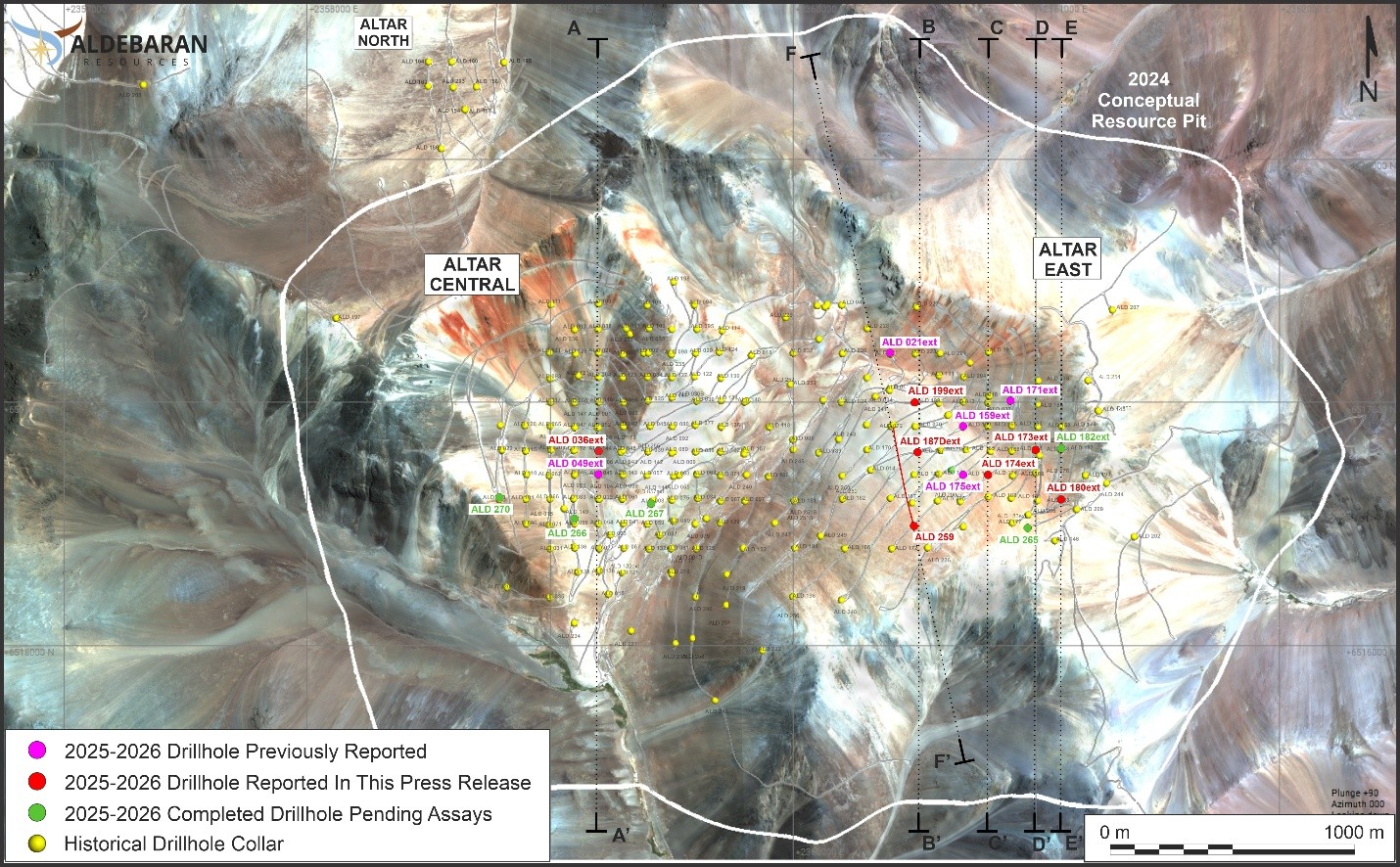 Location Map of Drill Holes Completed in the 2025/2026 Field Season