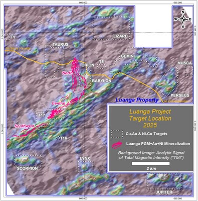 Figure 4: Location of the Babylon Ni/Cu Target in respect to the Luanga deposit. (CNW Group/Bravo Mining Corp.) Figure 4: Location of the Babylon Ni/Cu Target in respect to the Luanga deposit. (CNW Group/Bravo Mining Corp.)