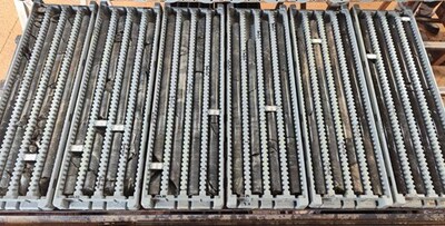 Figure 1: Sulphide-rich interval (200.53 to 222.45m) in drill hole DDH26LU330. (CNW Group/Bravo Mining Corp.) Figure 1: Sulphide-rich interval (200.53 to 222.45m) in drill hole DDH26LU330. (CNW Group/Bravo Mining Corp.)