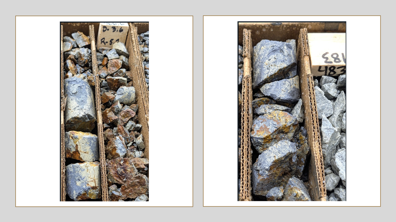 Figure 1: Galena-siderite veins with lead-silver mineralization from BHE26-02