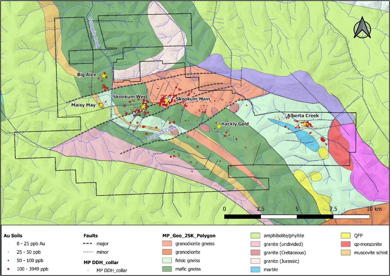 Mariposa geology and mineralization.