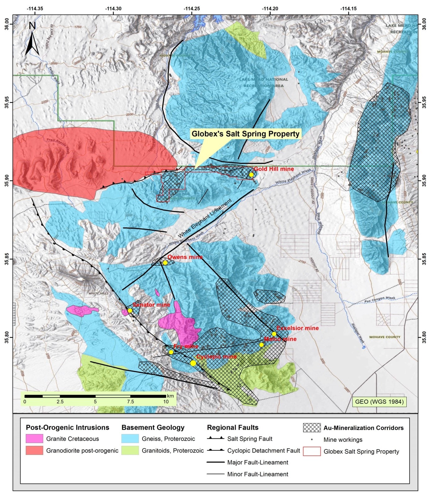 Regional Geologic Map of the Gold Basin-Lost Basin Mining District, Arizona