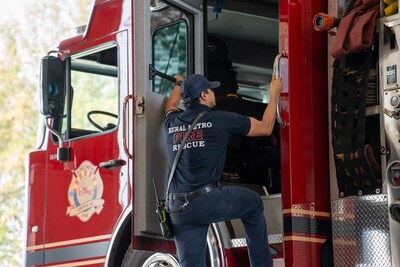 Rural Metro Firefighter in San Tan Valley, Arizona. Rural Metro Firefighter in San Tan Valley, Arizona.