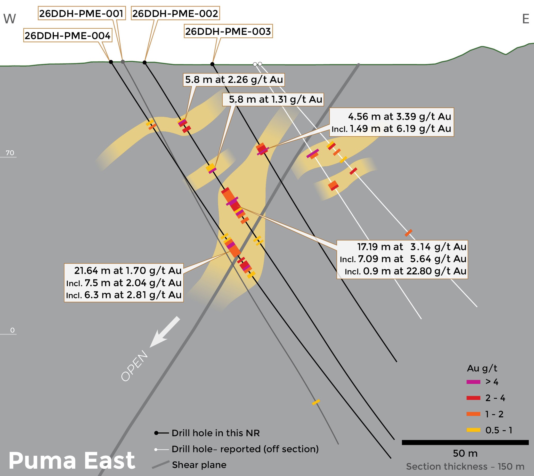 Cross section of Puma East.