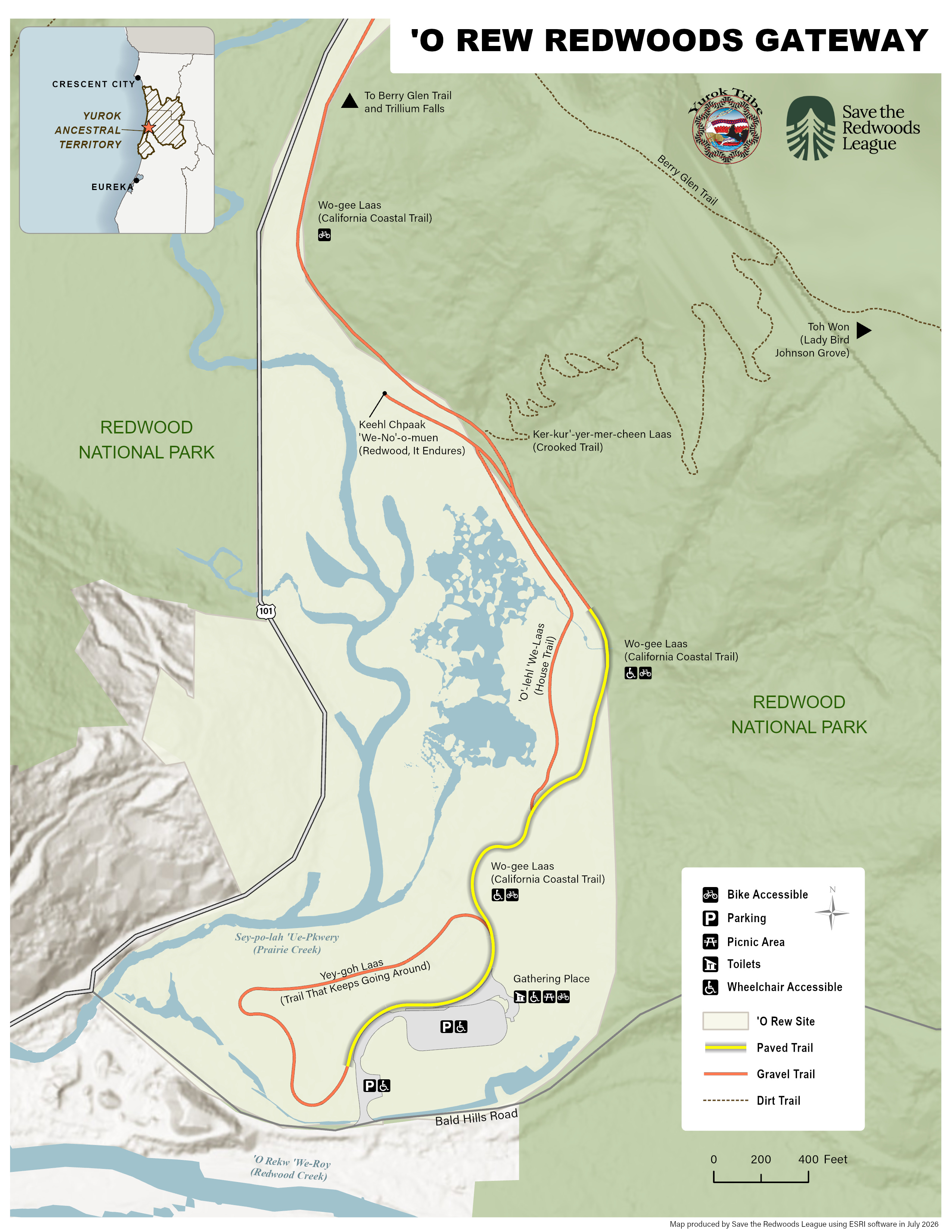 'O Rew Redwoods Gateway Site Map 07-28-26