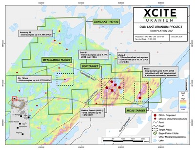 Don Lake Compilation Map (CNW Group/Xcite Uranium Inc.) Don Lake Compilation Map (CNW Group/Xcite Uranium Inc.)