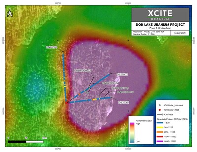 Zone A Map (CNW Group/Xcite Uranium Inc.) Zone A Map (CNW Group/Xcite Uranium Inc.)