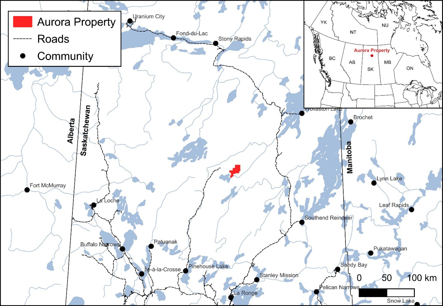 Location of the Aurora Project.